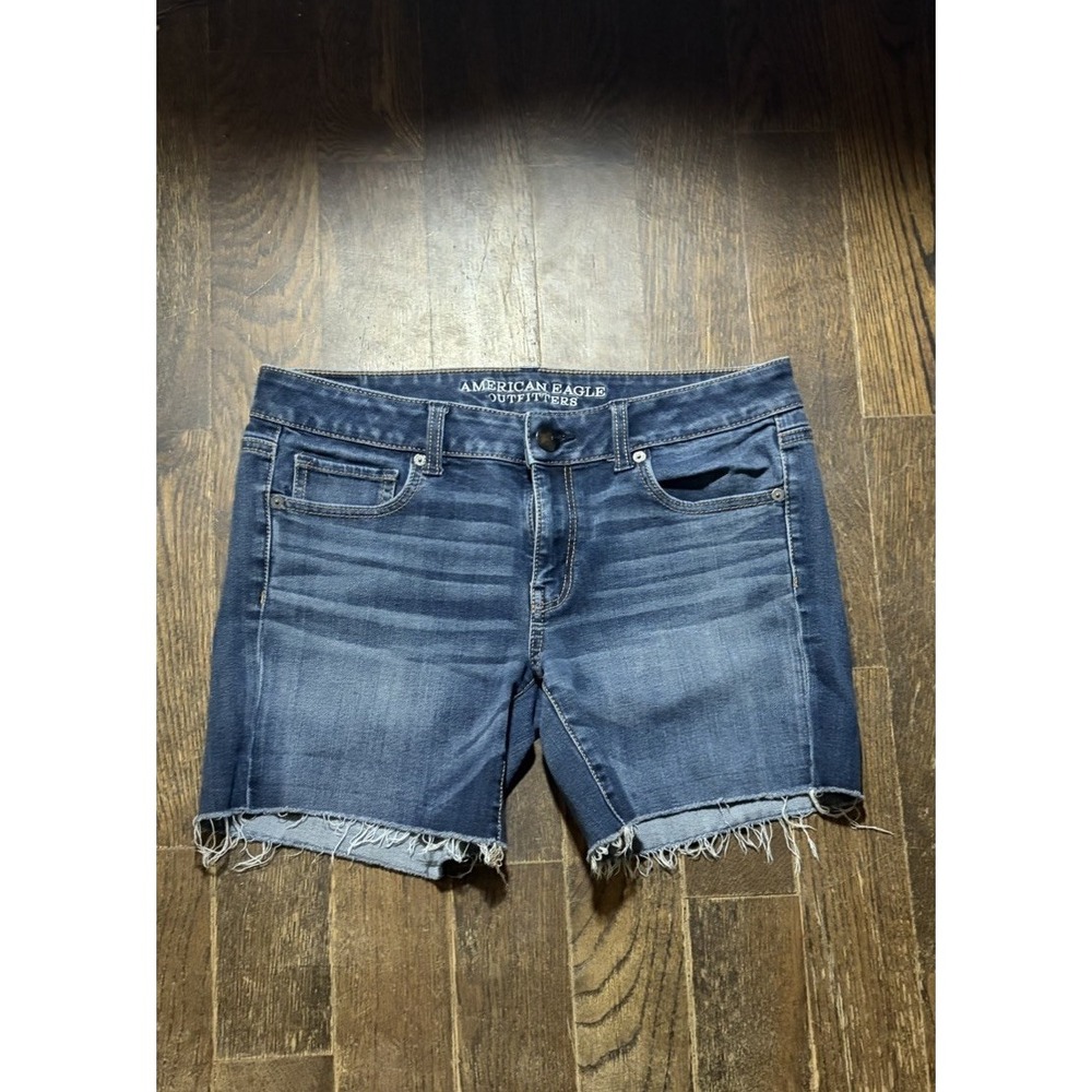 American Eagle Outfitters Midi Cut off Denim Shorts Size 10